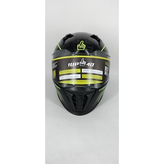 Casco integral 1Up4D Python M69 Negro/fluor - Imagen 2