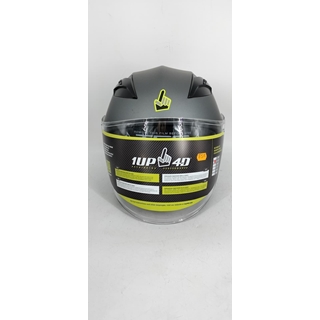 Casco jet 1UP4D Medusa gris mate - Imagen 2