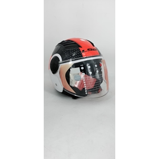 Casco jet LS2 Airflow Rojo/blanco - Imagen 1