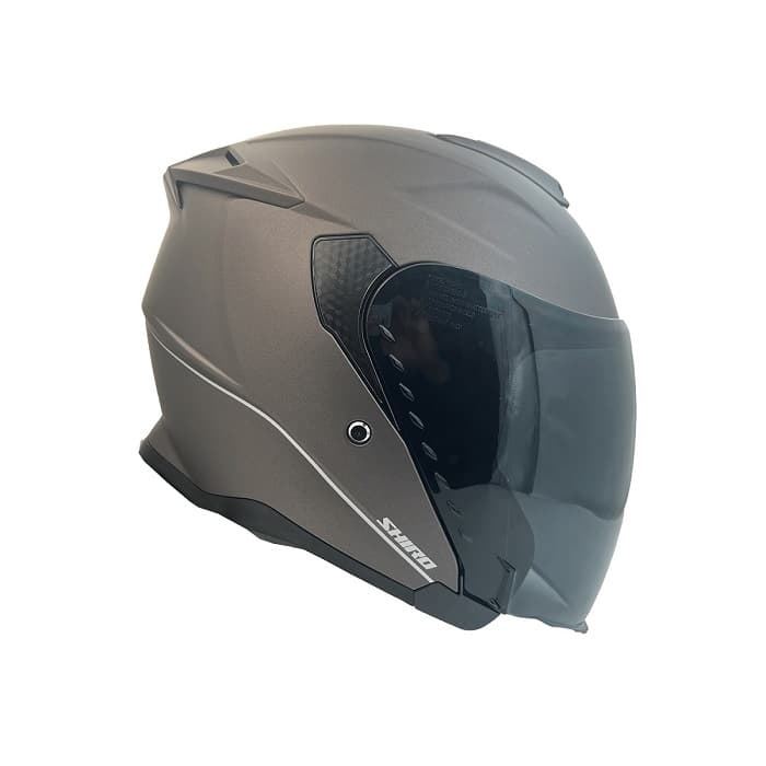 Casco jet Shiro gris grafito verde - Imagen 1