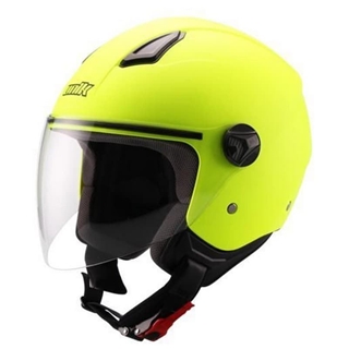 Casco jet Unik Astro amarillo fluor mate - Imagen 1