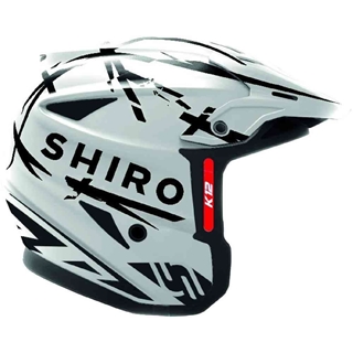 Casco Shiro K12 blanco/negro - Imagen 1