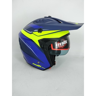 Casco Unik Pluton U-13 azul/amarillo mate - Imagen 1