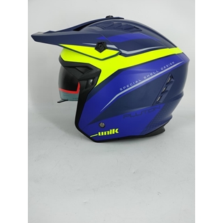 Casco Unik Pluton U-13 azul/amarillo mate - Imagen 2